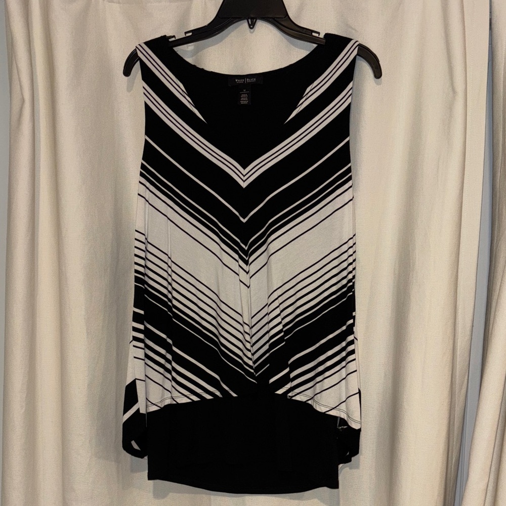 White House Black Market Classic Black layered Top